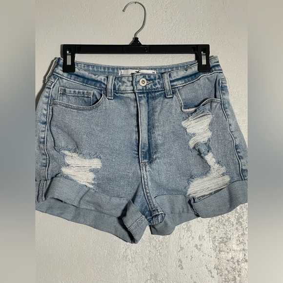 Distressed Denim Women's Shorts - Picture 1 of 4